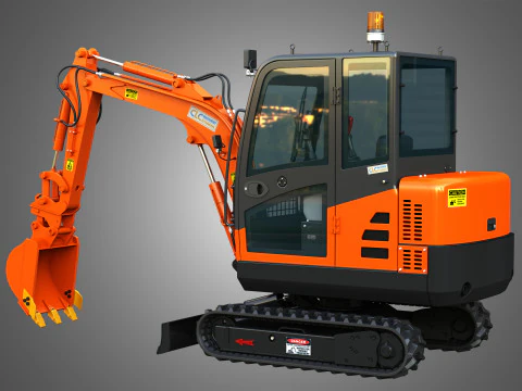 Mini Pelle CLC T 2500 AA Excavator 3D Model