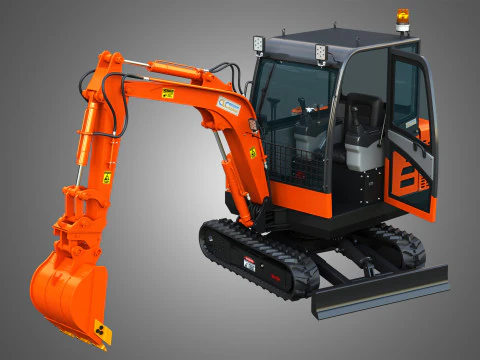 Mini Pelle CLC T 2500 AA Excavator 3D Model