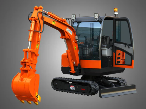 Mini Pelle CLC T 2500 AA Excavator 3D Model