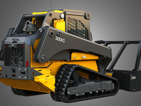 333G Compact Track Loader with Forestry Package - Drum Mulcher Modèle 3D