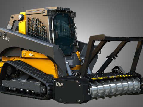 333G Compact Track Loader with Forestry Package - Drum Mulcher Modèle 3D