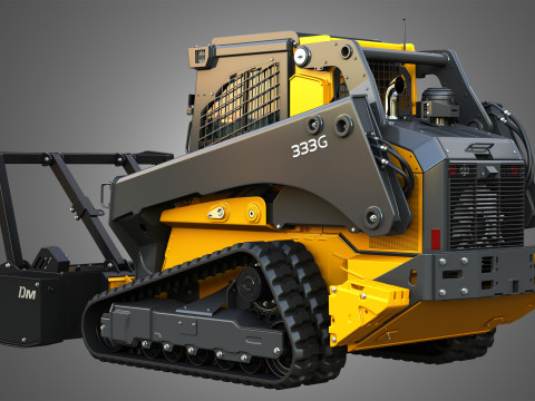 333G Compact Track Loader with Forestry Package - Drum Mulcher Modèle 3D