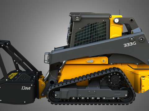 333G Compact Track Loader with Forestry Package - Drum Mulcher Modèle 3D
