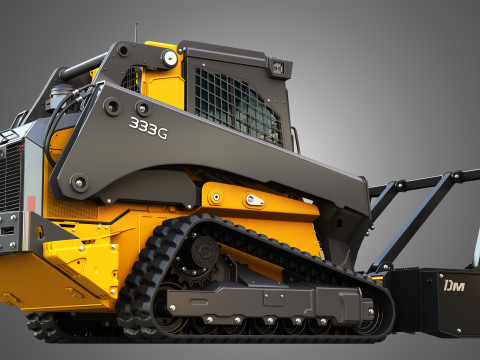333G Compact Track Loader with Forestry Package - Drum Mulcher Modèle 3D