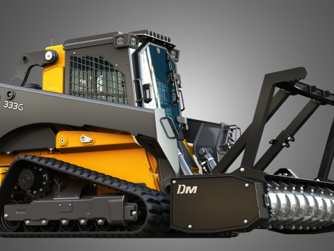 333G Compact Track Loader with Forestry Package - Drum Mulcher Modèle 3D