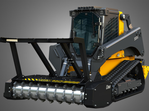 333G Compact Track Loader with Forestry Package - Drum Mulcher Modèle 3D