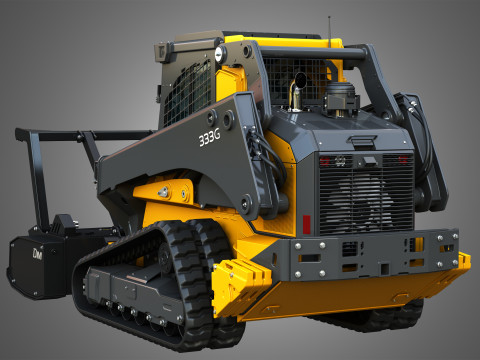 333G Compact Track Loader with Forestry Package - Drum Mulcher Modèle 3D