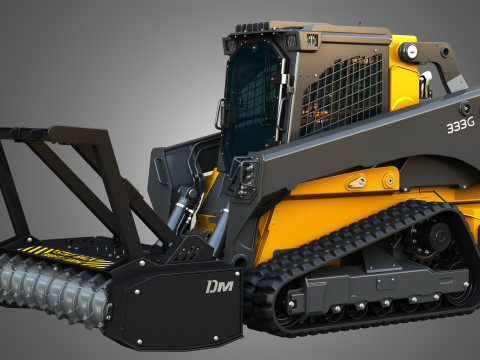 333G Compact Track Loader with Forestry Package - Drum Mulcher Modèle 3D