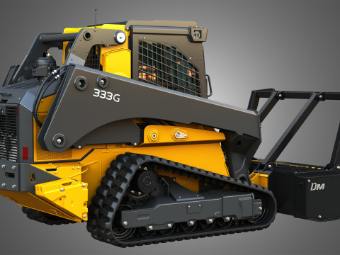 333G Compact Track Loader with Forestry Package - Drum Mulcher Modèle 3D