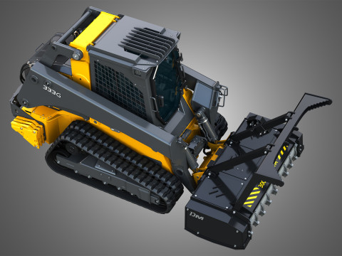 333G Compact Track Loader with Forestry Package - Drum Mulcher Modèle 3D