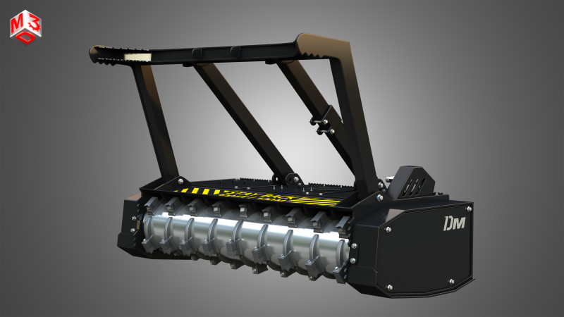 Drum Mulcher Compact Track - Skid Steer Loader Attachment 3D 모델 .c4d .max .obj .3ds .fbx .stl .blend 
