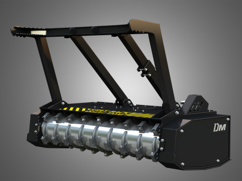 Drum Mulcher Compact Track - Skid Steer Loader Attachment Modelo 3D
