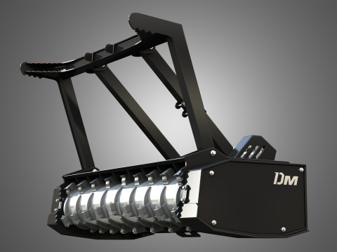 Drum Mulcher Compact Track - Skid Steer Loader Attachment 3D 모델