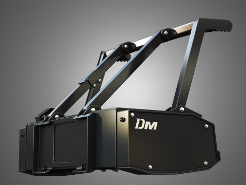 Drum Mulcher Compact Track - Skid Steer Loader Attachment 3D 모델