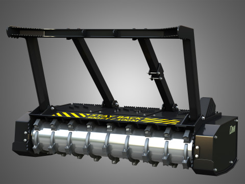 Drum Mulcher Compact Track - Skid Steer Loader Attachment 3D 모델