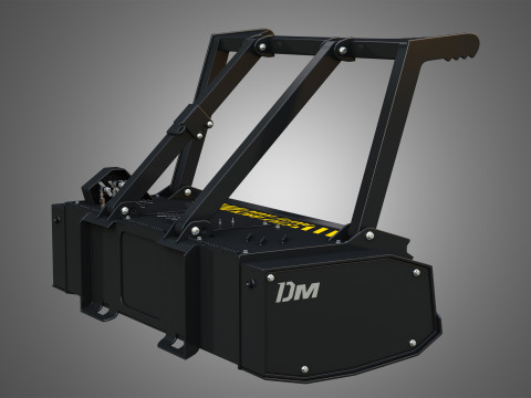 Drum Mulcher Compact Track - Skid Steer Loader Attachment 3D 모델