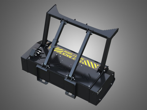 Drum Mulcher Compact Track - Skid Steer Loader Attachment 3D 모델