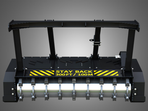 Drum Mulcher Compact Track - Skid Steer Loader Attachment 3D 모델