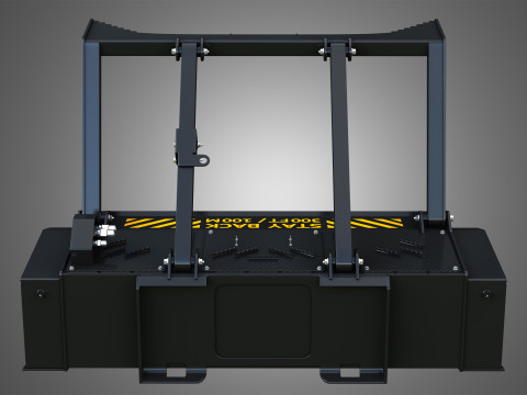 Drum Mulcher Compact Track - Skid Steer Loader Attachment 3D 모델
