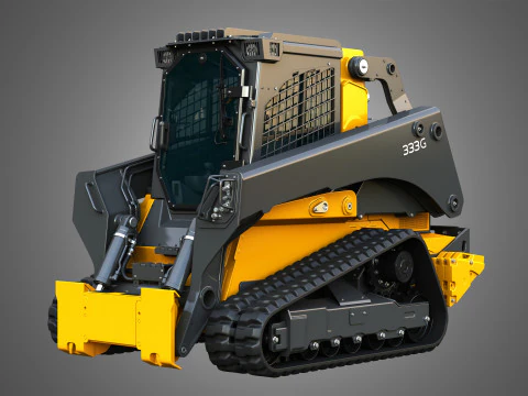 Carregadeira de esteira compacta 333G com pacote florestal - Tesoura de &aacute;rvores Modelo 3D