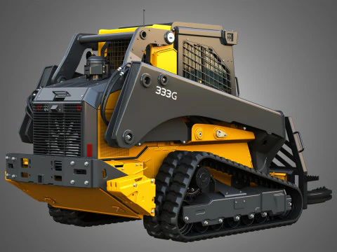 Carregadeira de esteira compacta 333G com pacote florestal - Tesoura de &aacute;rvores Modelo 3D