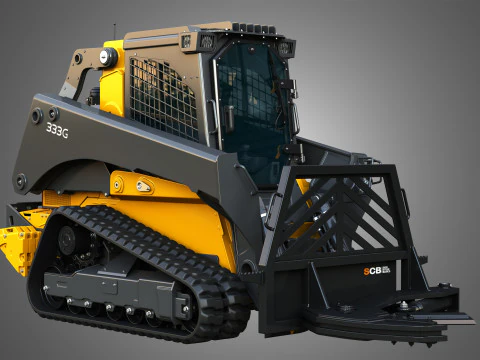 Carregadeira de esteira compacta 333G com pacote florestal - Tesoura de &aacute;rvores Modelo 3D