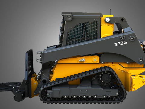 Carregadeira de esteira compacta 333G com pacote florestal - Tesoura de &aacute;rvores Modelo 3D