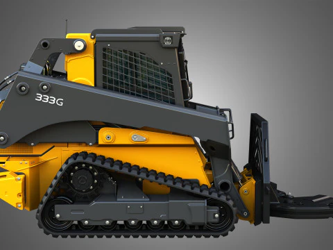 Carregadeira de esteira compacta 333G com pacote florestal - Tesoura de &aacute;rvores Modelo 3D