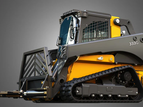 Carregadeira de esteira compacta 333G com pacote florestal - Tesoura de &aacute;rvores Modelo 3D