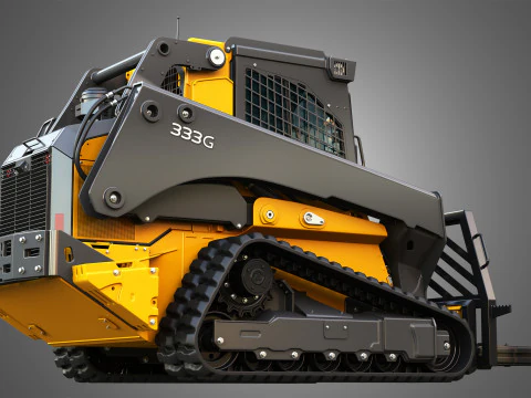 Carregadeira de esteira compacta 333G com pacote florestal - Tesoura de &aacute;rvores Modelo 3D