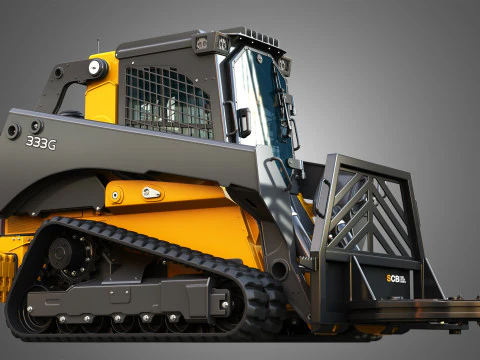 Carregadeira de esteira compacta 333G com pacote florestal - Tesoura de &aacute;rvores Modelo 3D