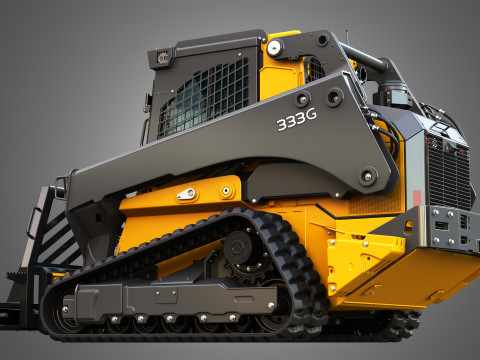 333G Compact Track Loader with Forestry Package - Tree Shear 3D मॉडल