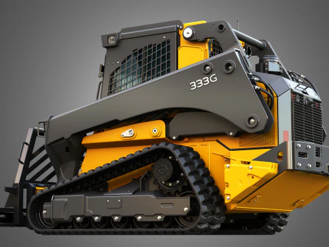 Carregadeira de esteira compacta 333G com pacote florestal - Tesoura de &aacute;rvores Modelo 3D