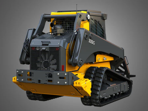 Carregadeira de esteira compacta 333G com pacote florestal - Tesoura de &aacute;rvores Modelo 3D