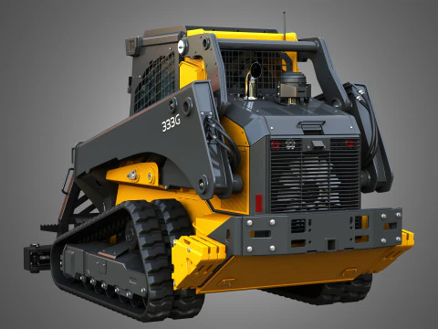 Carregadeira de esteira compacta 333G com pacote florestal - Tesoura de &aacute;rvores Modelo 3D