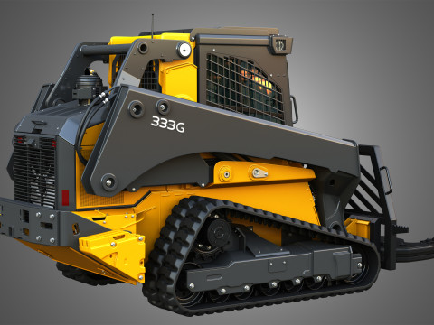 333G Compact Track Loader with Forestry Package - Tree Shear 3D मॉडल
