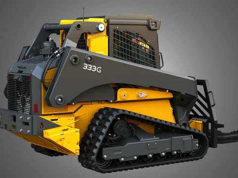 Carregadeira de esteira compacta 333G com pacote florestal - Tesoura de &aacute;rvores Modelo 3D