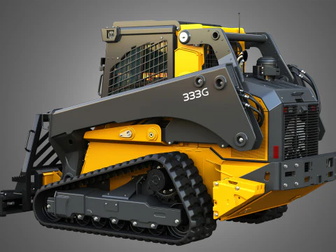 Carregadeira de esteira compacta 333G com pacote florestal - Tesoura de &aacute;rvores Modelo 3D