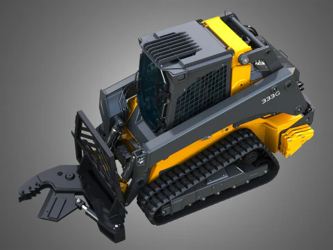 Carregadeira de esteira compacta 333G com pacote florestal - Tesoura de &aacute;rvores Modelo 3D