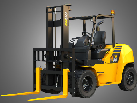 FH7080 IC Pneumatic Forklift Modelo 3D