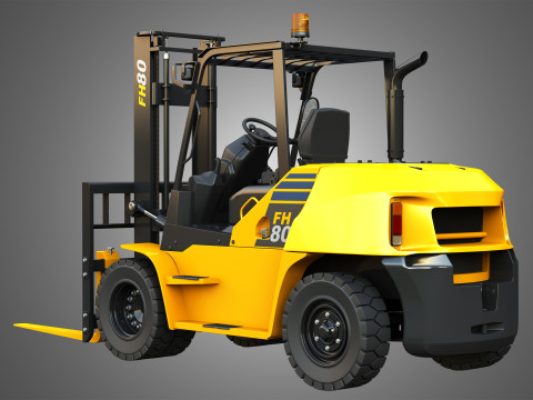 FH7080 IC Pneumatic Forklift Modello 3D
