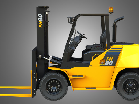FH7080 IC Pneumatic Forklift Modello 3D