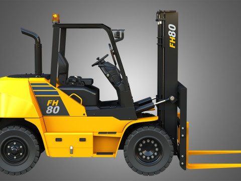 FH7080 IC Pneumatic Forklift Modello 3D