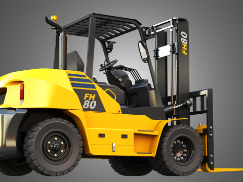 FH7080 IC Pneumatic Forklift Modello 3D