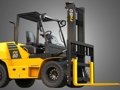 FH7080 IC Pneumatic Forklift 3D Model