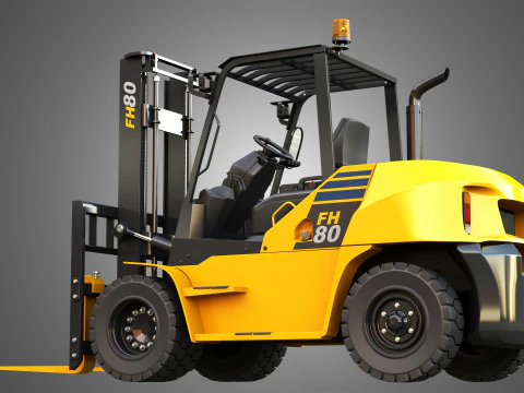 FH7080 IC Pneumatic Forklift 3D Model