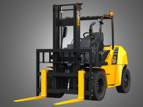 FH7080 IC Pneumatic Forklift Modello 3D