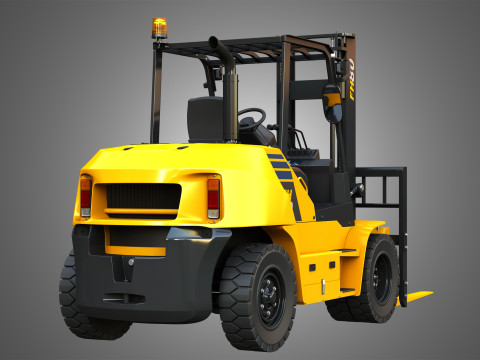 FH7080 IC Pneumatic Forklift Modello 3D