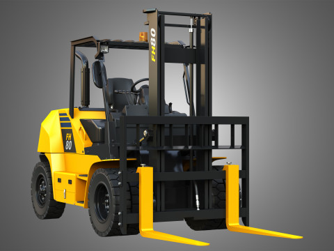 FH7080 IC Pneumatic Forklift Modello 3D