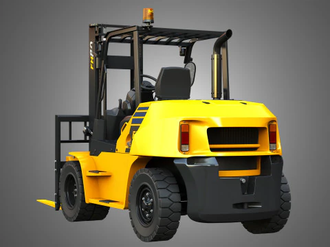 FH7080 IC Pneumatic Forklift 3D Model